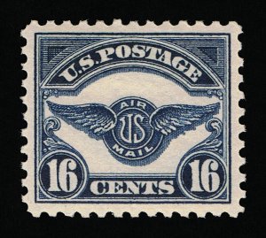 AFFORDABLE GENUINE SCOTT #C5 VF-XF MINT OG H 1923 DARK BLUE 16¢ AIR MAIL #12081