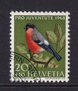 Switzerland  #B379 cancelled  1968  Pro Juventute  birds  20c