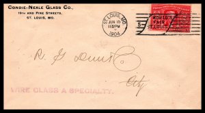 US Condie Neale Glass Co,St Louis,MO 1904 Cover