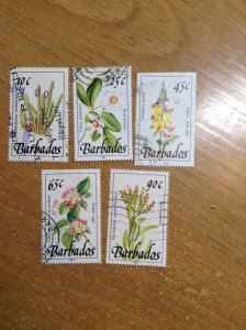 Barbados  # 755/57/59/62/64A  Used