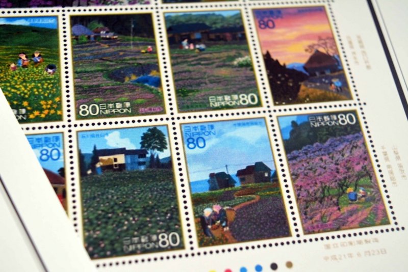 COLOR PRINTED JAPAN PREFECTURES [FURUSATO] 2008-2020 STAMP ALBUM (126 ill.pages)