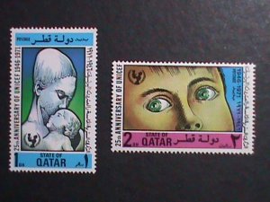 ​QATAR-1971 SC# 267-8  UNICEF MOTHER AND CHILD MINT VF WE SHIP TO WORLD WIDE