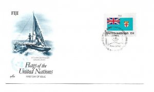 United Nations #327 15c Flag Series 1980, Fiji, ArtCraft FDC