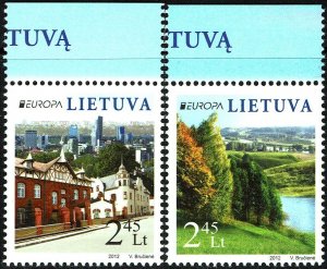 Lithuania #973-74  MNH - Europa Tourism (2012)