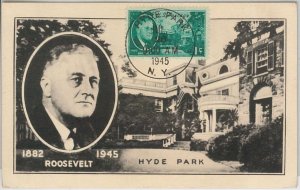 51504 - USA - POSTAL HISTORY - MAXIMUM CARD - 1945 Roosevelt - POLITICS-