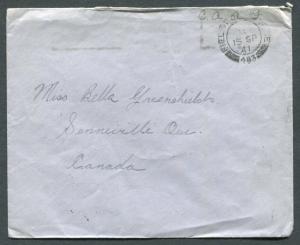 CANADA WWII ERA MILITARY COVER F.P.O. CANCEL 483