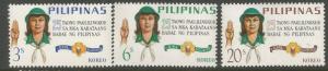PHILIPPINES 947-949  MNH,  GIRL SCOUTS, 25TH ANNINVERSARY