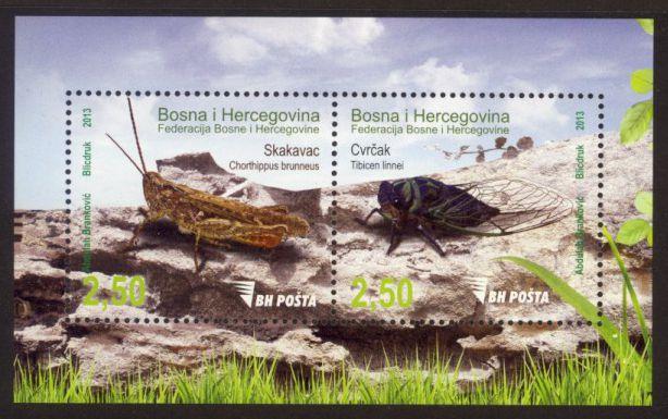 Bosnia & Herzegovina Sc# 697 MNH Insects (S/S)