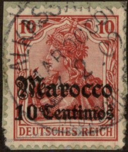 Germany 1909 ALKASSAR Morocco Germania Marokko Marocco Wmk USED 102510