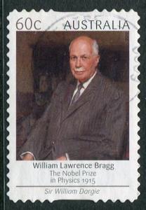 AUSTRALIAN NOBEL PRIZE WINNERS 2012 - 60c BRAGG - USED SELF-ADHESIVE