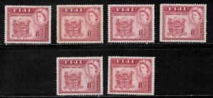 FIJI Scott # 146 MH x 6 - QEII & Arms