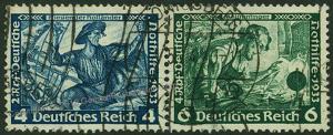 Germany 1933 Wagner Opera Mi W49 Se-Tenant Zusammendruck Strip 53121