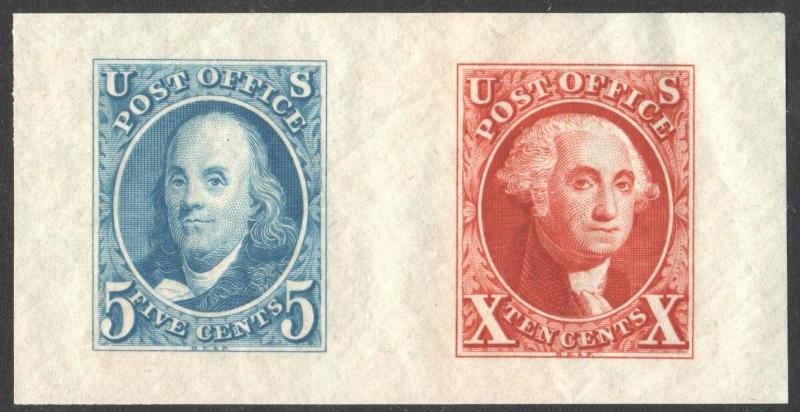 SC#948a&b 5¢ Frankin & 10¢ Washington TIPEX Souvenir Sheet Pair (1947) MNH