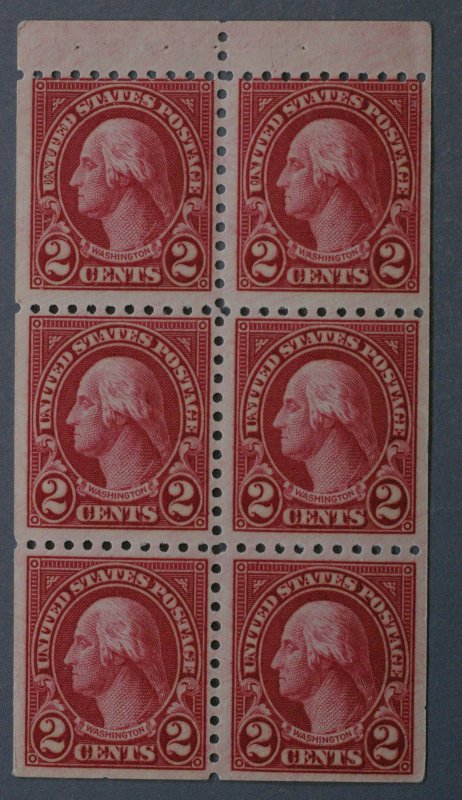 United States #583a MNH Pane of Six  VF Perf 10