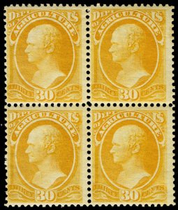 #O9  Scott CV $4200  #O 9 F/VF OG NH/H, three stamps NH, rich colors, super S...