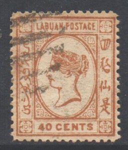 Labuan North Borneo Scott 39 - SG47, 1892 No Watermark 40c used