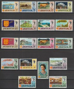 JERSEY 1970/58 SG 42/56 MNH Cat £3.50