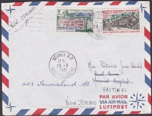 NEW CALEDONIA 1971 airmail cover NOUMEA to New Zealand......................y632