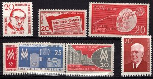 GDR 1958-59 Scott Assortment of sets see below scv 2.50 less 80%=$0.50