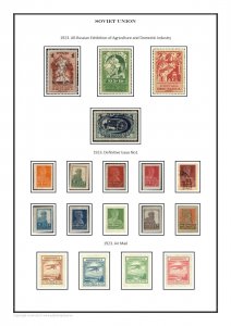 SOVIET UNION USSR RUSSIA 1923-1991 PDF (DIGITAL)  STAMP ALBUM PAGES