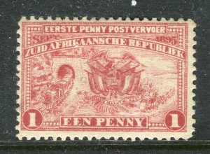 TRANSVAAL; 1895 early Penny Postage issue fine Mint hinged 1d. value