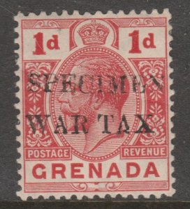 GRENADA  1916 WAR TAX SPECIMEN  with Triangle for A variety