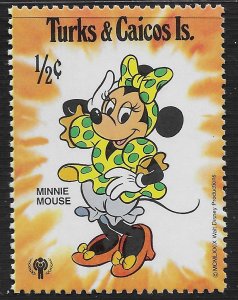 Turks & Caicos Islands #400 1/2c IYC - Aquatic Scenes - Minnie Mouse ~ MHR