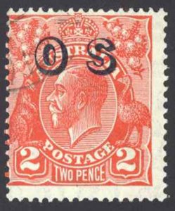 Australia Sc# O8 Used 1932-1933 2p Coronation Issue