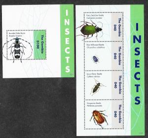 Gambia 3474-3475 Mint NH MNH Insects Sheets!