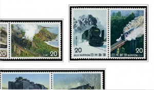 COLOR PRINTED JAPAN 1961-1980 STAMP ALBUM PAGES (82 illustrated pages)