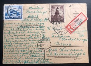 1945 Sopot Poland Censored Allies Occupation Postcard Cover To Ursus