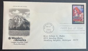 WONDERS OF AMERICA LARGEST MNTN CHAIN MAY 27 2006 WASHINGTON DC FIRST DAY COVER
