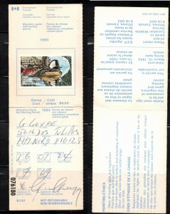 CANADA Scott # FWH9 Used On Hunting Licence a