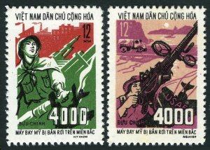 Viet Nam 675-676,MNH.Michel 707-708. 4000th US warplane shot down.1972.