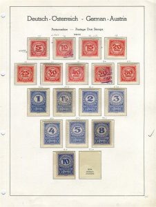 AUSTRIA; 1920-21 early Postage Due issues fine Mint SET of values