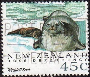 New Zealand 1094 - Used - 45c Weddell Seal (1992) (cv $0.60)