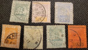 British Guiana, 1889-1903, Ships, remnant sets, used, SCV$14.50