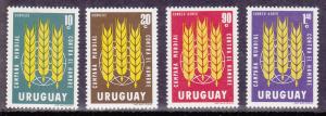 FAO - Freedom From Hunger - Urugauy # 700-701, C254-255, MNH