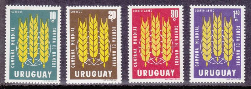 FAO - Freedom From Hunger - Urugauy # 700-701, C254-255, MNH