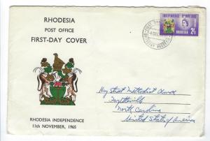 1965 Rhodesia Independence First Day Cover (CC48)