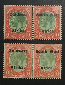 MOMEN: SOUTH WEST AFRICA SG #40,40a 1923-26 MINT OG H £600 LOT #62471