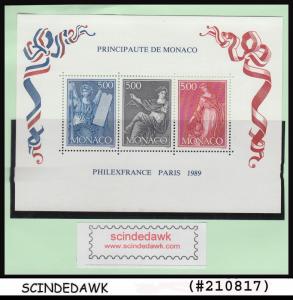 MONACO - 1989 PHILEXFRANCE PARIS - Miniature sheet MINT NH