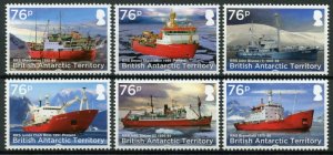 British Antarctic Ter BAT RSS Ships Stamps 2017 MNH Shackleton Boats 6v Set