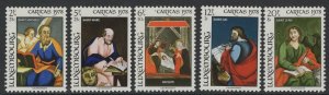 LUXEMBOURG SG1013/7 1978 NATIONAL WELFARE FUND GLASS PAINTINGS MNH