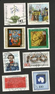 GERMANY - 8 USED STAMPS - 1981. (12)