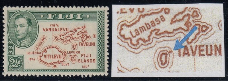 Fiji, SG 256ba, MHR Extra Island variety