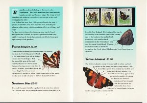 New Zealand, Scott cat. 1075-1077 only. Butterflies Presentation Pack. ^