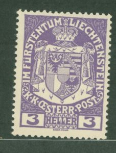 Liechtenstein #4 Mint (NH) Single