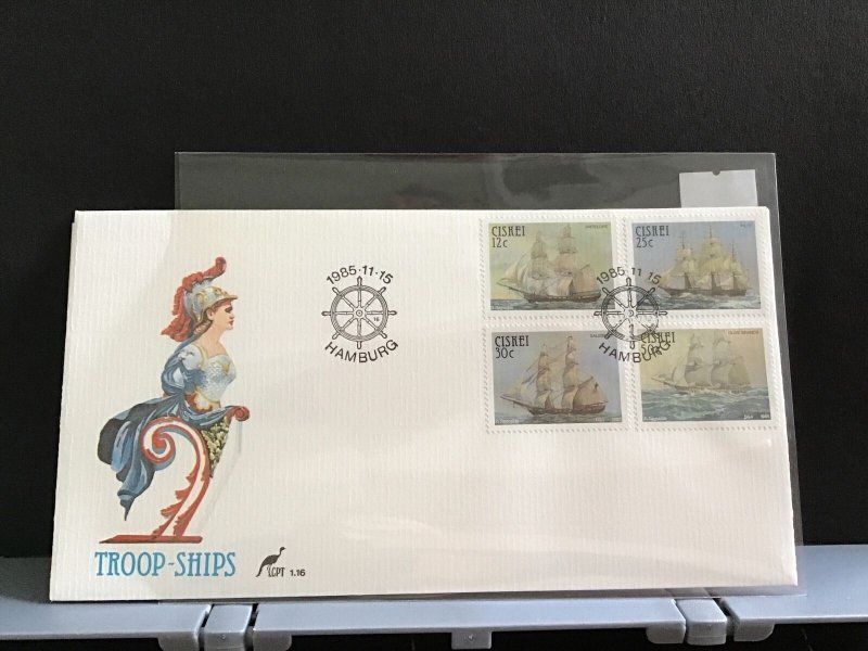 Ciskei 1985 Troop-Ships with special Hamburg cancel  stamps cover R27968 