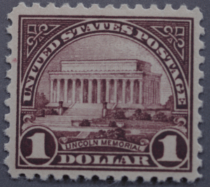 United States #571 $1Lincoln Memorial OG